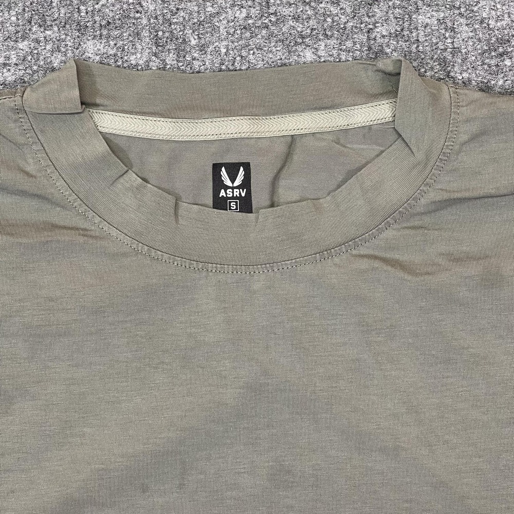 ASRV Shirt Mens Small Green Short Sleeve Athletic Gym Workout Tee Training - Picture 4 of 9